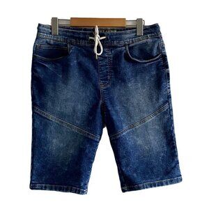WEST 49 Men's Blue  Knit Denim Drawstring Jogger Shorts US S